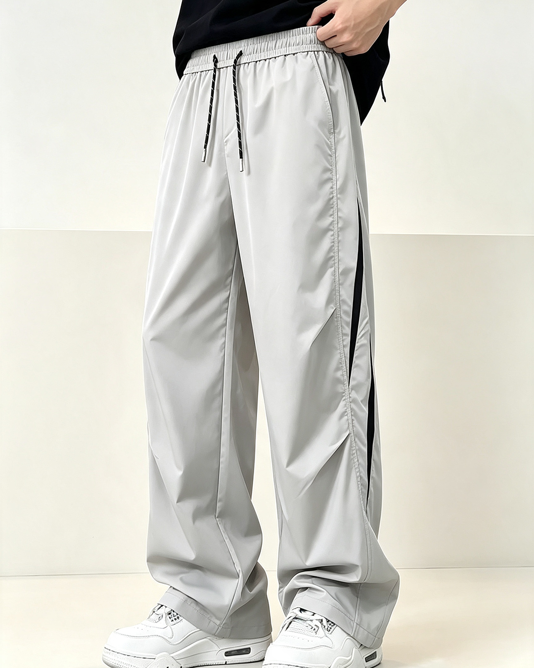 Men Ice Silk Wide Leg Pants