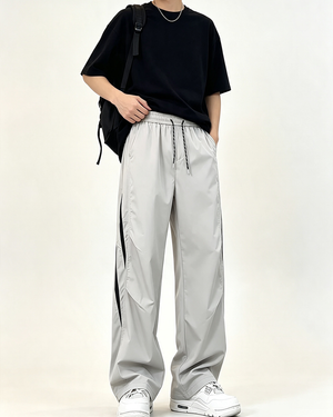 Men Ice Silk Wide Leg Pants