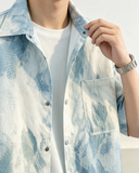 Men Tie Dye Short Sleeve Shirt