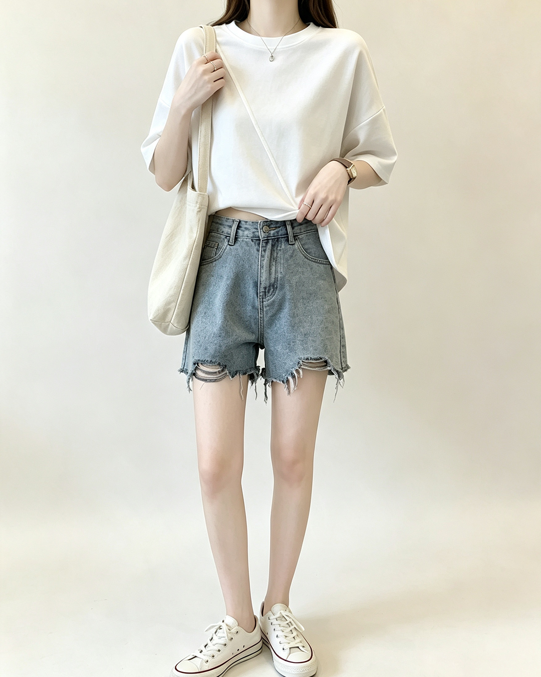 Women Split Hem Short Sleeve T-Shirt