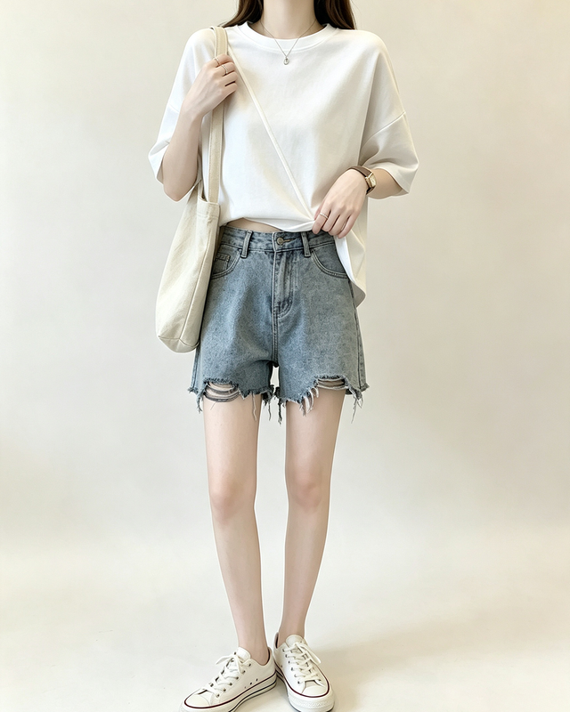Women Split Hem Short Sleeve T-Shirt